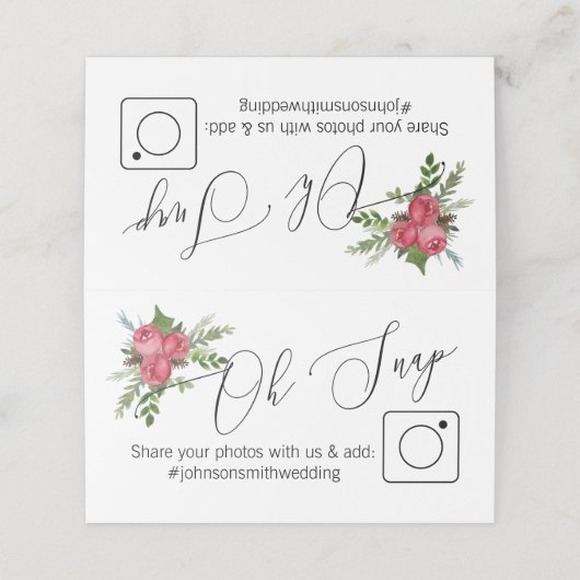 OH snapテーブル·カード#hashtag Crismas's プレイスカード (外部開封)