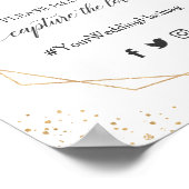 Oh Snapハッシュタグのサイン幾何学的な緑のユーカリ ポスター (角)