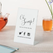 Oh snapハッシュタグ結婚のシンプル文字モノ情報 台座サイン (インサイチュ)