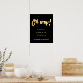 OH SNAPハッシュタグ金ゴールドグラム記号 |編集可能な色 ポスター (キッチン)