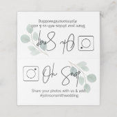 OH SNAPユーカリ折り畳みテーブルカード#hashtag プレイスカード (外部開封)