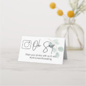 OH SNAPユーカリ折り畳みテーブルカード#hashtag プレイスカード (裏面)