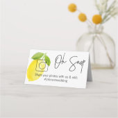 OH SNAPレモン折り畳みテーブルカード#hashtag プレイスカード (裏面)