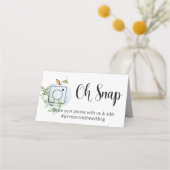 OH snap折り畳みテーブルカード#ハッシュタグ秋かぼちゃ プレイスカード (裏面)