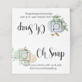 OH snap折り畳みテーブルカード#ハッシュタグ秋かぼちゃ プレイスカード