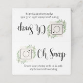 OH SNAP折り畳みテーブルカード#hashtagピンクフローラ プレイスカード (外部開封)