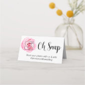 OH SNAP折り畳みテーブルカード#hashtagピンクフローラ プレイスカード (正面)