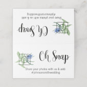 OH SNAP折り畳みテーブルカード#hashtag青結婚の プレイスカード (外部開封)