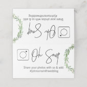 OH SNAP折り畳みテーブルカード#hashtag プレイスカード (外部開封)