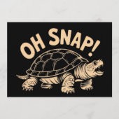 Oh Snap 面白い皮肉な噛みつきカメのジョーク 招待状 (正面)