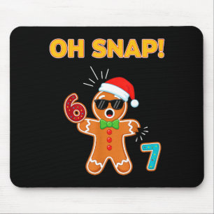 Oh Snap 67 シックス セブン ミーム ジンジャーブレッドマン おもしろ 67 マウスパッド