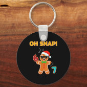 Oh Snap 67 Six Seven Meme Gingerbread Man Funny 67 キーホルダー (正面)
