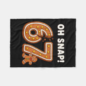 Oh Snap 67 Six Seven Meme Gingerbread Man Funny 67 フリースブランケット (正面(横))