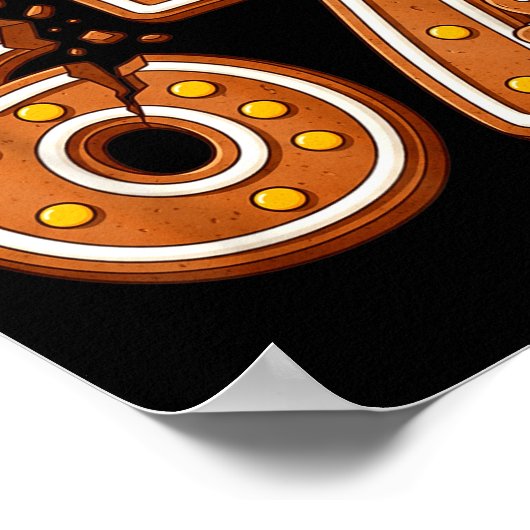 Oh Snap 67 Six Seven Meme Gingerbread Man Funny 67 ポスター (角)