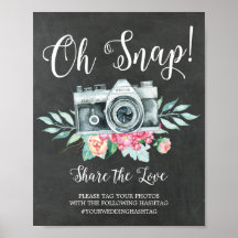 Oh Snap Cameraハッシュタグ結婚のサイン