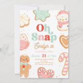 Oh Snap Christmas Cookie Birthday Invitation 招待状 (正面)