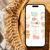 Oh Snap Christmas Cookie Birthday Invitation 招待状