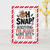 Oh Snap! Christmas Gingerbread Man カード (黄色い花)