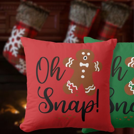 Oh snap Christmas Pillow クッション
