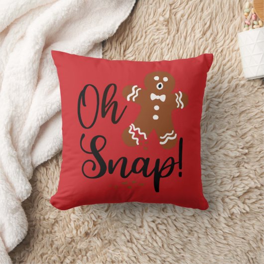 Oh snap Christmas Pillow クッション (ブランケット)