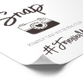 Oh Snap Cuteの写真結婚のハッシュタグ記号 ポスター (角)