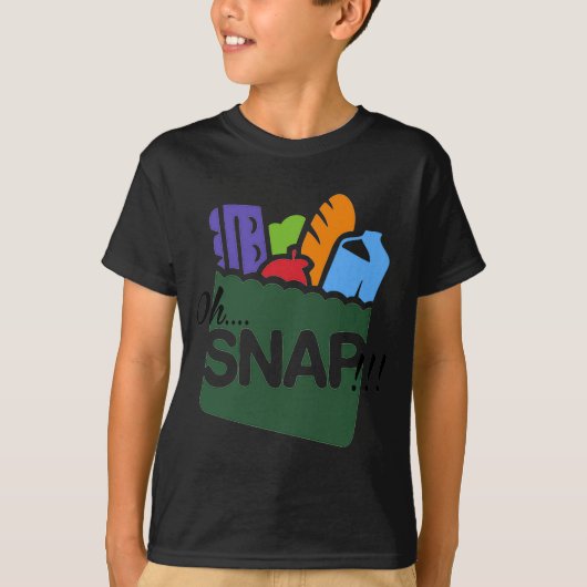 Oh Snap Ebt Benefits Food Stamps Hood Funny  Tシャツ (正面)