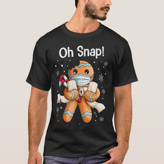 Oh Snap Funny Gingerbread Christmas Design Tシャツ (正面)