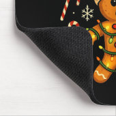 Oh Snap Funny Gingerbread Football Christmas Light マウスパッド (コーナー)