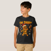 Oh Snap Funny Gingerbread Football Christmas Light Tシャツ (正面フル)