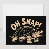 Oh Snap Funny Sarcastic Snapping Turtle Joke  招待状 (正面/裏面)