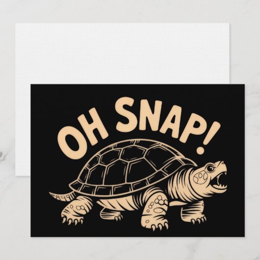 Oh Snap Funny Sarcastic Snapping Turtle Joke  招待状 (正面/裏面)