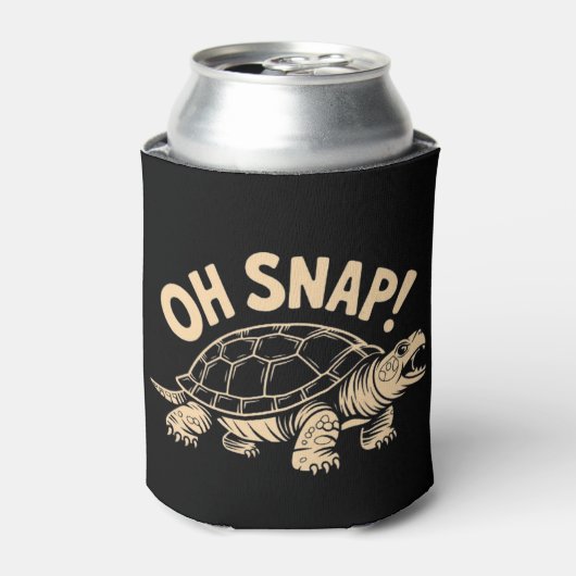 Oh Snap Funny Sarcastic Snapping Turtle Joke  缶クーラー (缶正面)