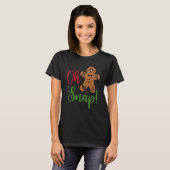 Oh Snap Gingerbread Broken Gingerbread Christmas Tシャツ (正面フル)