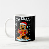 Oh Snap Gingerbread Christmas Xmas Cookie Baking H コーヒーマグカップ (左)