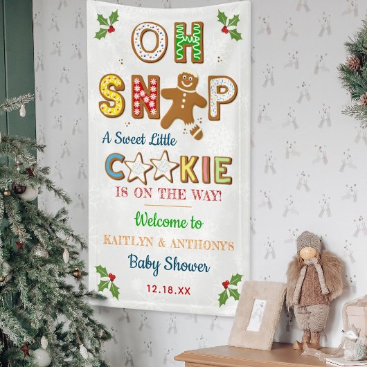 Oh Snap! Gingerbread Cookie Baby Shower Welcome 横断幕