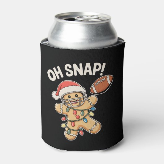 Oh Snap Gingerbread Football Christmas Xmas Sports 缶クーラー (缶正面)
