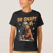 Oh Snap Gingerbread Golfer Golf Christmas Golfing  Tシャツ (正面)