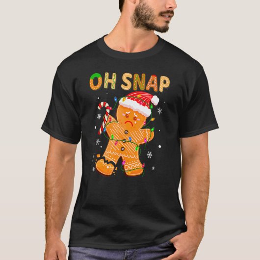 Oh Snap Gingerbread Man Christmas Cookie Costume B Tシャツ (正面)