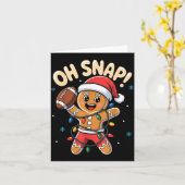 Oh Snap Gingerbread Man Christmas Football Kids Bo カード (黄色い花)