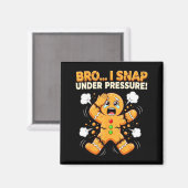 Oh Snap Gingerbread Man Cookies I Snap Under Press マグネット (正面/裏面)