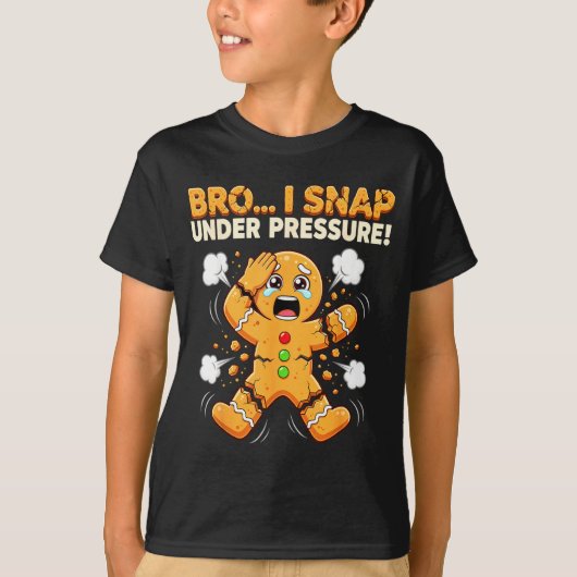 Oh Snap Gingerbread Man Cookies I Snap Under Press Tシャツ (正面)
