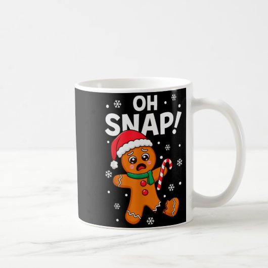 Oh Snap Gingerbread Man For Adult Kids Men Women C コーヒーマグカップ (右)