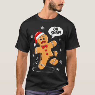 Oh Snap Gingerbread Man Shirt Adult Kids Men Women Tシャツ