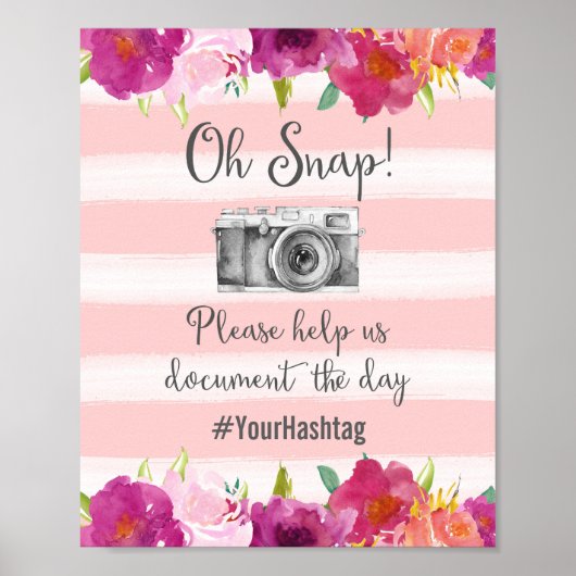 Oh Snap Hashtagのポスタ結婚ープリント ポスター (正面)