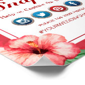 Oh Snap Hashtagのポス結婚ター – ハイビスカスフラワー ポスター (角)