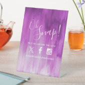 Oh snap hashtagの結婚mauveアーモダント 台座サイン (インサイチュ)