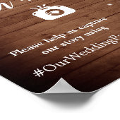 Oh Snap Instagramサイン赤面バラフローラ緑 ポスター (角)