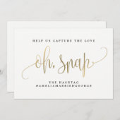 Oh Snap Instagramサイン – 素敵な書道 招待状 (正面/裏面)