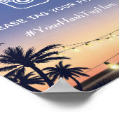 Oh Snap Instagramハッシュタグパームビーチストリングライト ポスター (角)