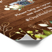 Oh Snap Instagram Signホワイトローゼスフローラ緑 ポスター (角)